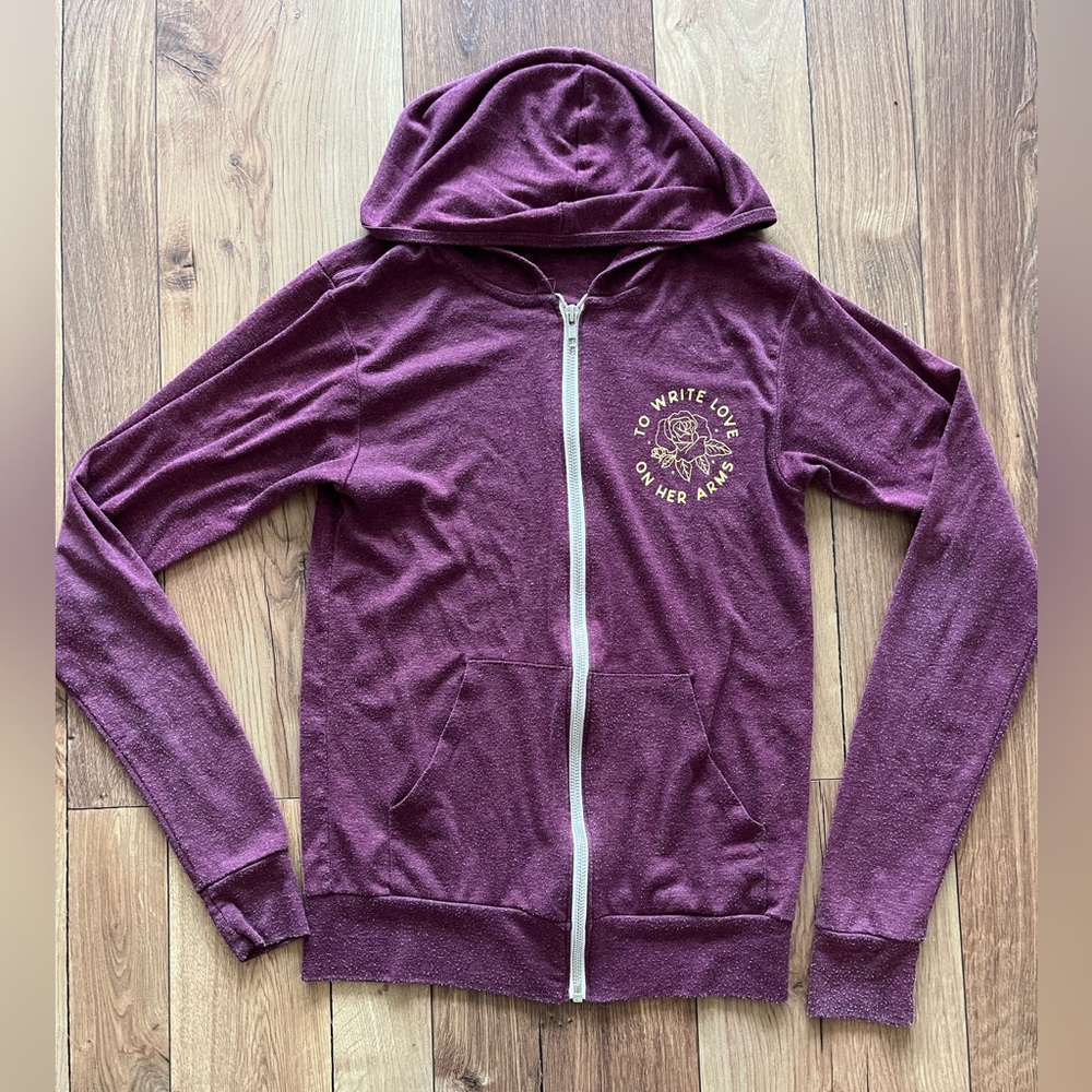 Bella Canvas Inspirational Plum Zip-Up Hoodie Small